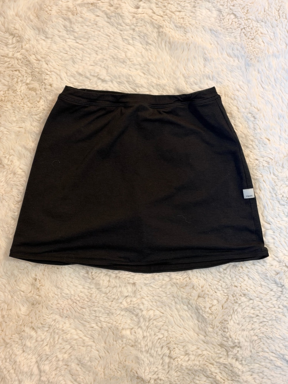 Vuori Black Knit Mini Skirt